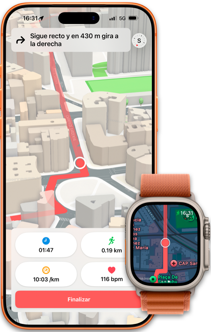 SnapRace mockup on iPhone and Apple Watch
