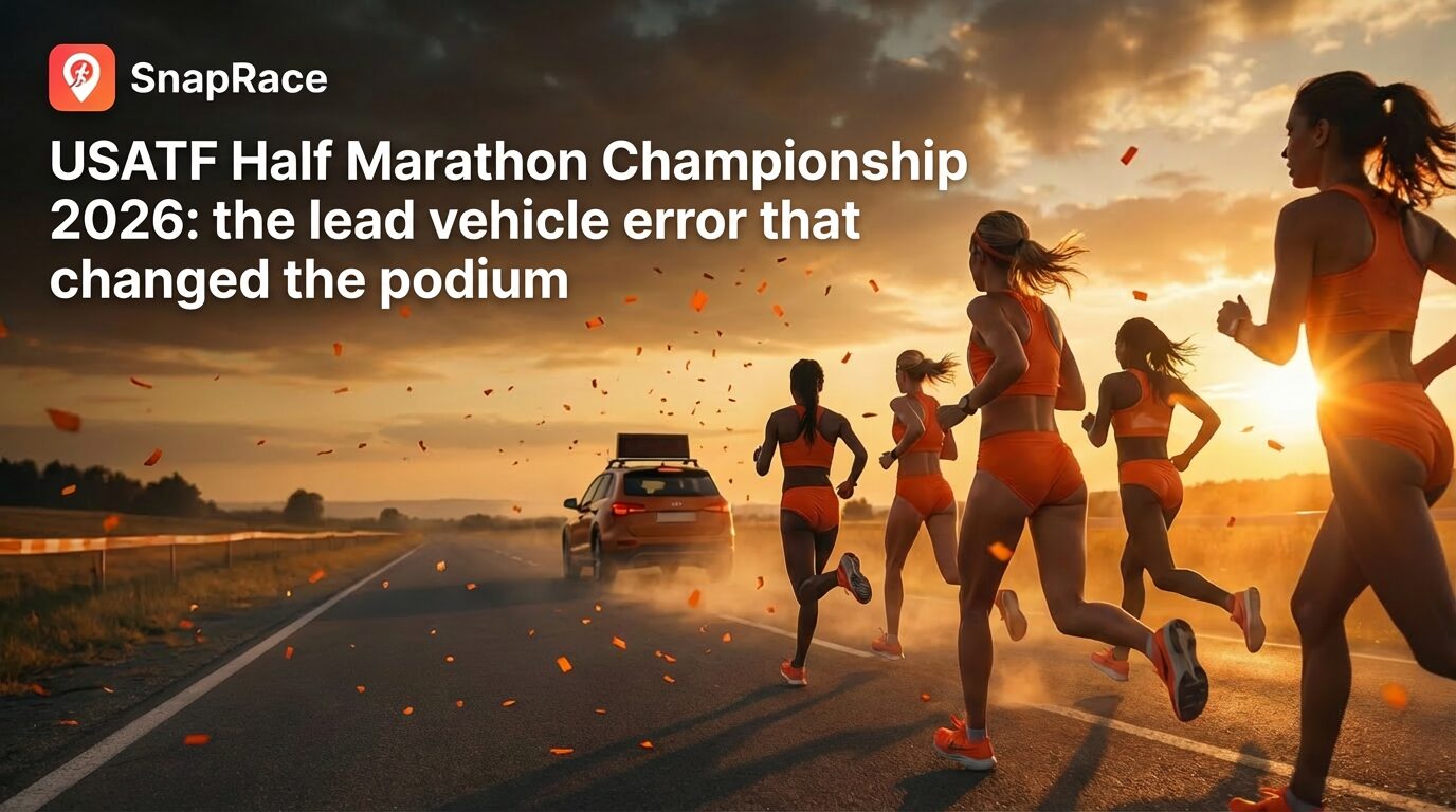 2026 USATF Half Marathon Championships: the lead vehicle error that reshaped the podium